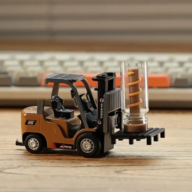 1:64 Alloy RC Forklift Model Toy Remote Control Truck Gift for Boys