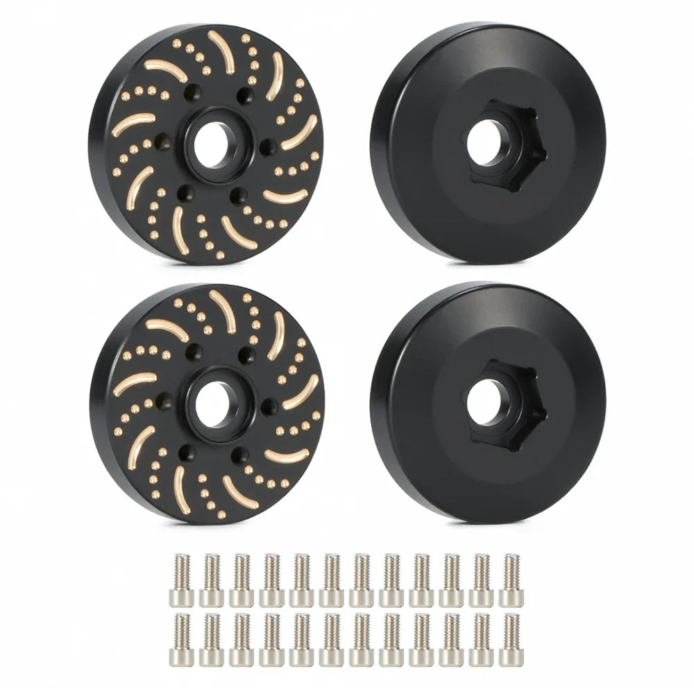 Brass 12mm Hex Wheel Weights Brake Disc Adapters for 1.9 2.2 RC Crawler