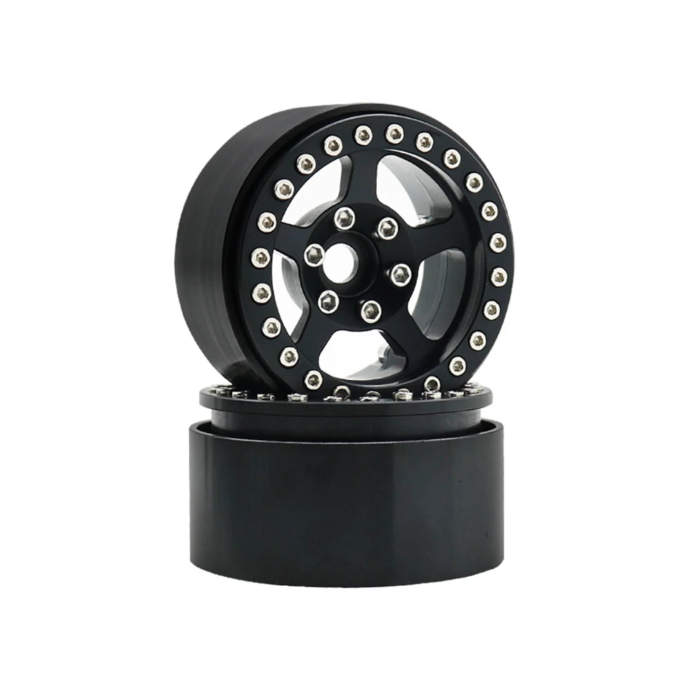 Universal 1/10 RC Crawler 1.9" Beadlock Wheels Aluminum 5-Spoke