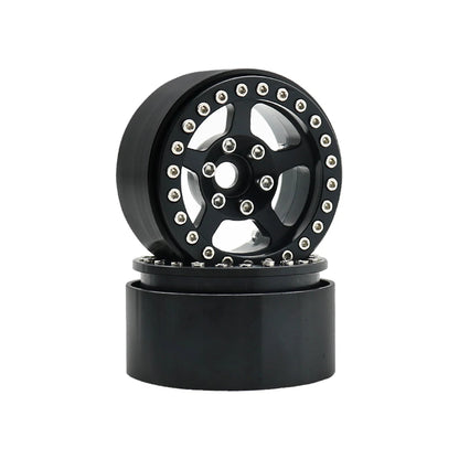 Universal 1/10 RC Crawler 1.9" Beadlock Wheels Aluminum 5-Spoke