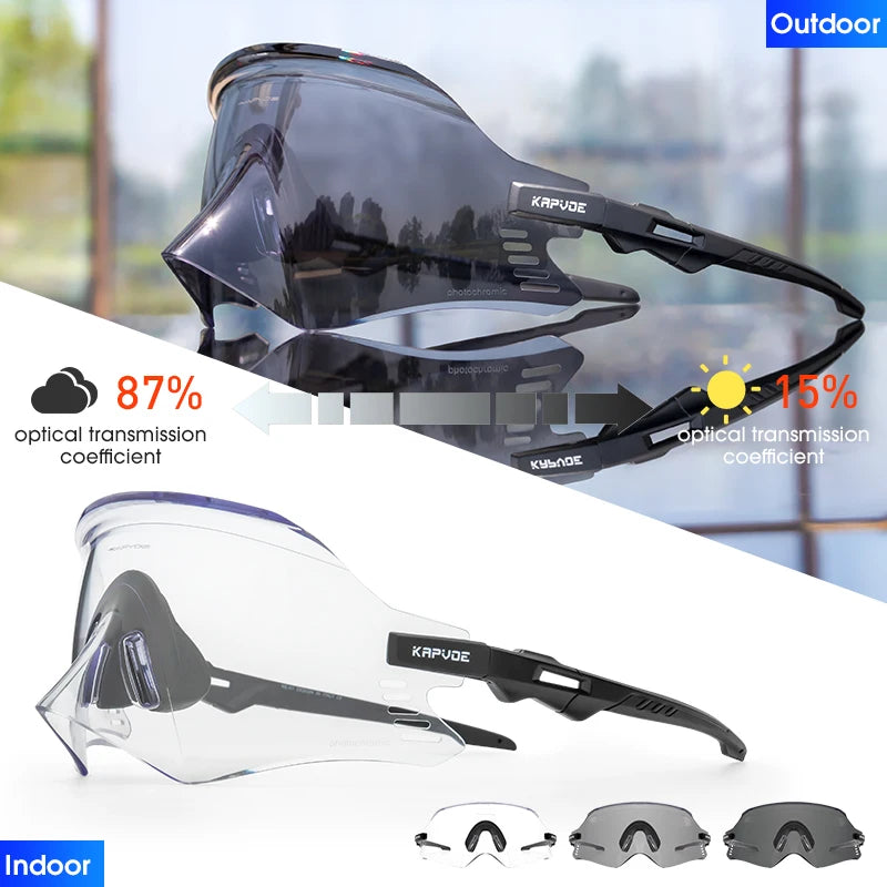 2025 Kapvoe Sport Sunglasses, UV400 Road & MTB Cycling Glasses for Men & Women