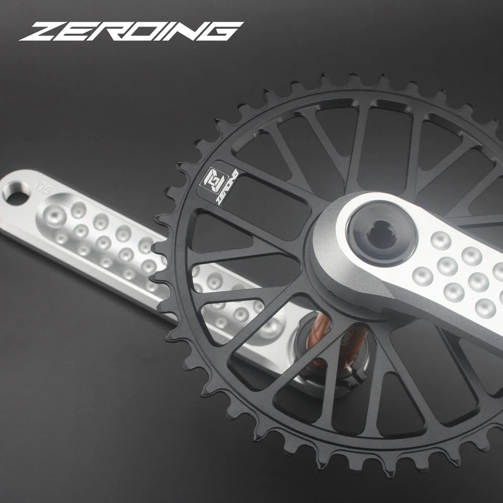 ZEROING Road Folding Bicycle Crankset 10/11/12speed Single Chainring 40/42/44/46/48T With Bracket Bottom BSA For Gravel Bike-EXPROTAS