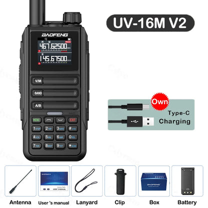 Baofeng UV16M Two Way Radio Walkie Talkie Long Range UHF VHF AM FM