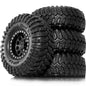 4pcs 1.9 Beadlock Wheels & Tires -8.9mm Offset for 1/10 RC Crawler TRX4