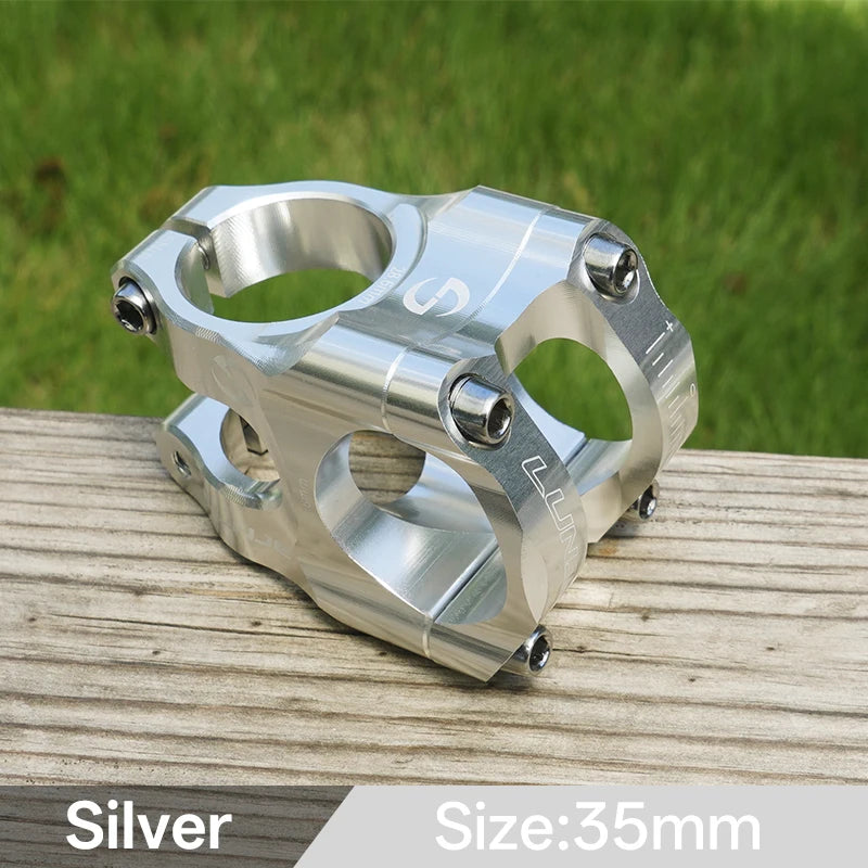 Bike Stem 35mm Adjustable MTB Riser 31.8mm Alloy Handlebar Short
