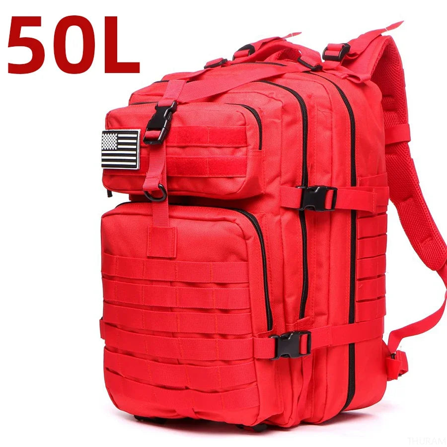 Waterproof Backpack Bag 25L/50L Tactical Outdoor Hiking Rucksack Camping