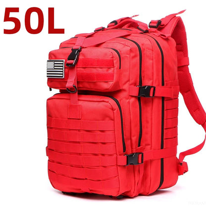 Waterproof Backpack Bag 25L/50L Tactical Outdoor Hiking Rucksack Camping