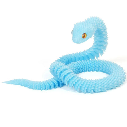 Flexible 3D Printed Snake Toy 60cm Multicolor PLA Fun
