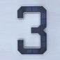 Solar House Number Light LED Address Plaque Sign for Door Wall Outdoor