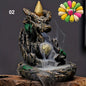 Backflow Incense Holder Waterfall Burner Ceramic Smoke Censer with 60 Cones