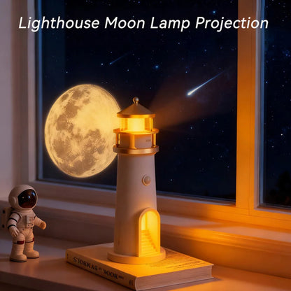 Moon Night Light Projection Lamp Bluetooth Remote Control Music Lighthouse
