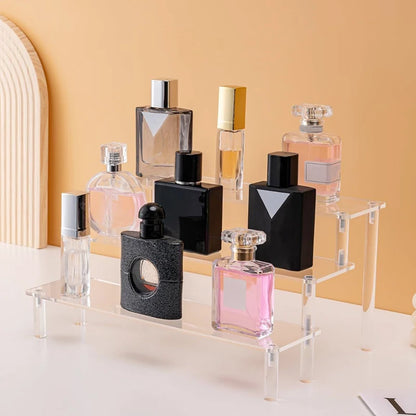 Acrylic Display Stand 1-4 Tier Transparent Shelf for Cupcake Perfume Storage