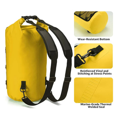 Waterproof Dry Bag Backpack 10L 20L Kayak Surf Swim Rafting Hiking