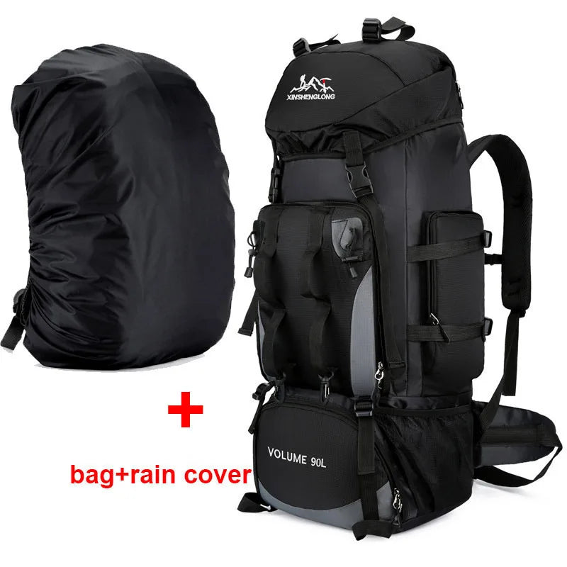 90L Waterproof Hiking Camping Backpack Trekking Bag Rucksack Large Capacity Travel Outdoor Sports Bags Camping Equipment Men-EXPROTAS