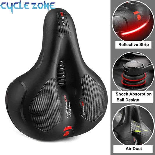 Comfort Bike Saddle Hollow Breathable Shockproof Seat for MTB Road Men/Women