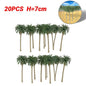 20Pcs Pine Trees Model 15cm Scenery for Scale Railway Layout Wargame Decor