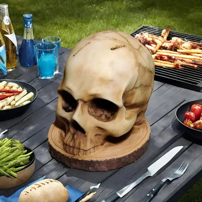 Kitchen Knives Holder Skull Resin Stand Horror Decor Storage Rack