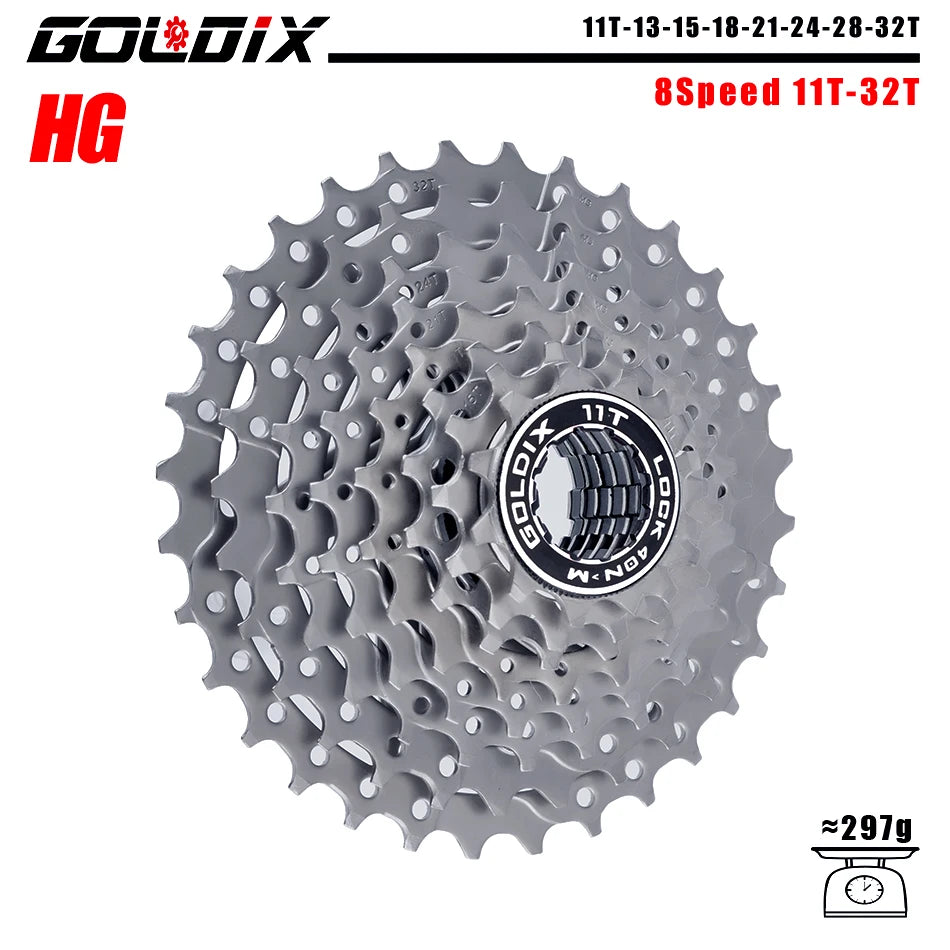 GOLDIX 8–12 Speed Cassette 11-25T 11-28T 11-32T 11-34T 11-36T Compatible Shimano SRAM - EXPROTAS