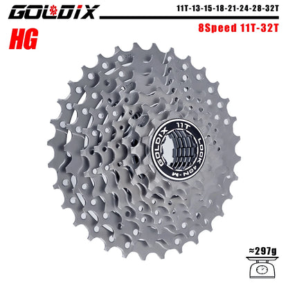 GOLDIX 8–12 Speed Cassette 11-25T 11-28T 11-32T 11-34T 11-36T Compatible Shimano SRAM - EXPROTAS