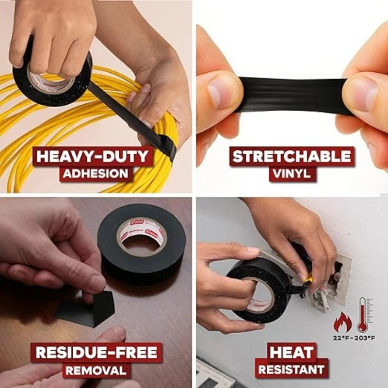 Retardant Electrical Tape Black Insulation PVC for Industrial Household Use