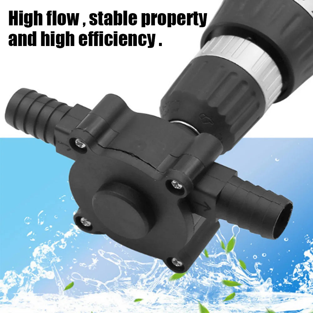 Electric Drill Pump Portable Self Priming Oil Water Transfer 20-30L/min