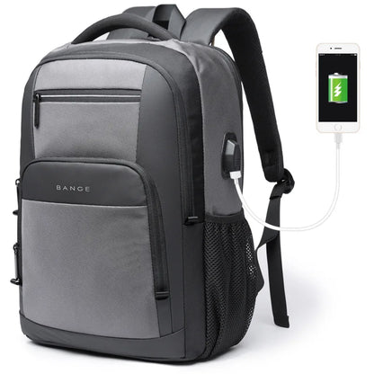 Waterproof Travel Bag Backpack USB Port Fits 15.6" Laptop Unisex