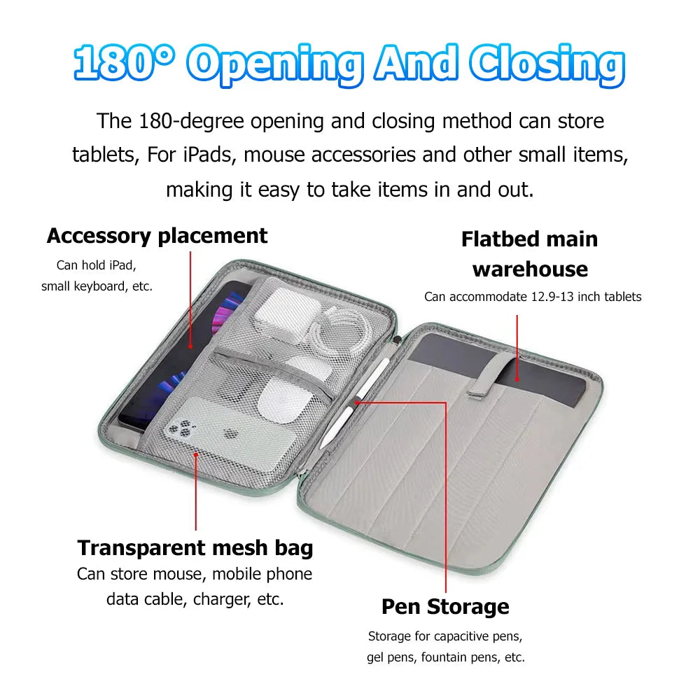 Waterproof iPad Case Sleeve Bag for Pro 13 12.9 11 10.9 Tablet Cover
