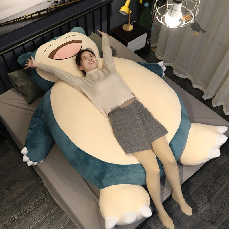 200/150cm Giant Snorlax Plush Pokemon Plush Toys Kawaii Soft Snorlax Leather Shell Plushie NO Filling Pillow Gifts for Children-EXPROTAS
