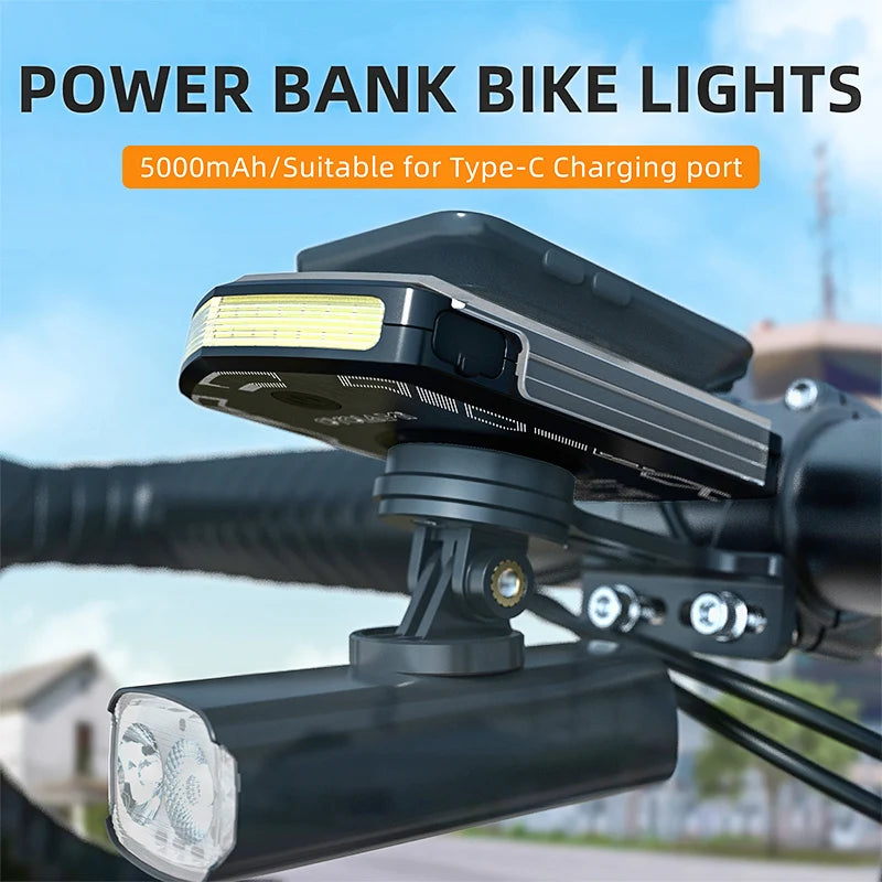 Visibility Cycling Light 5000mAh Bicycle Bike Safety Front Headlight