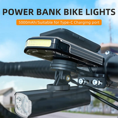 Visibility Cycling Light 5000mAh Bicycle Bike Safety Front Headlight