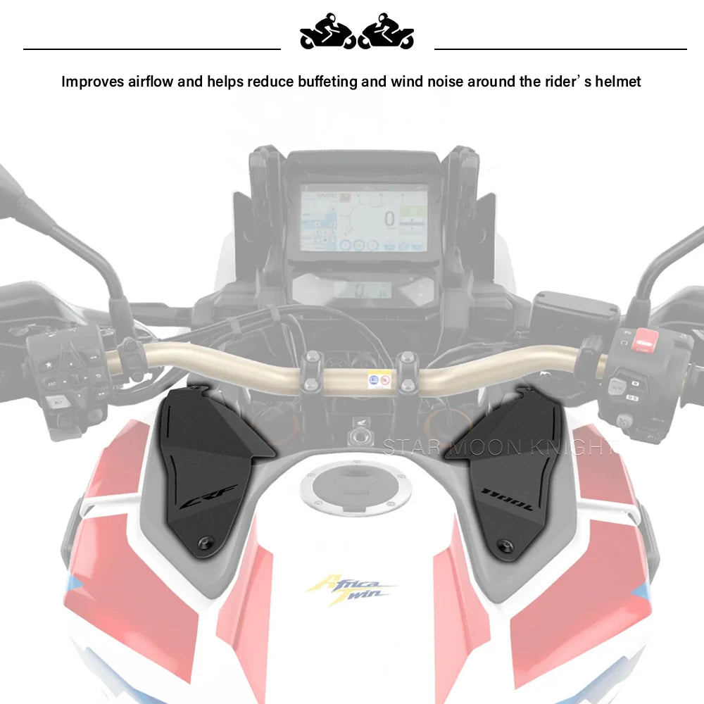 For Honda CRF1100L Africa Twin Front Fork Wind Deflectors Cockpit Air Deflectors 2020-2025