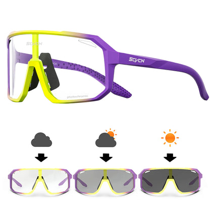 Bicycle Riding Sunglasses Photochromic Cycling Glasses Men Women MTB Road