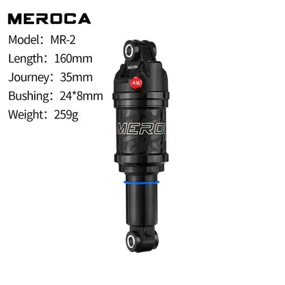 MEROCA Adjustable Rear Air Shock MTB Bicycle 125/150/165/190mm - EXPROTAS