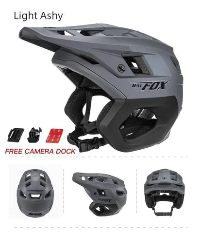 BATFOX New 3/4 Bicycle Helmet Mtb Half Helmet Mountain Bike Race Integrated Ear Protection Off-Road Cycling Helmet BMX Armor-EXPROTAS