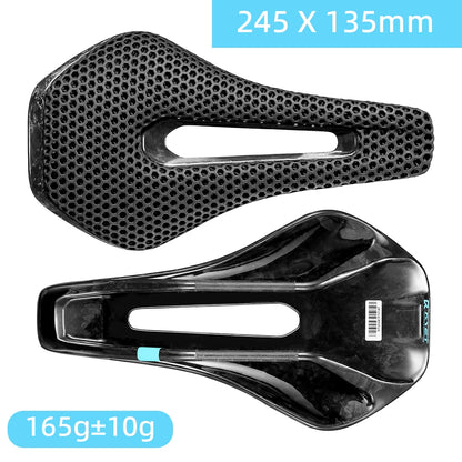 RYET 3D Printed Full Carbon Saddle 135/145/155mm for MTB Gravel Road Bike
