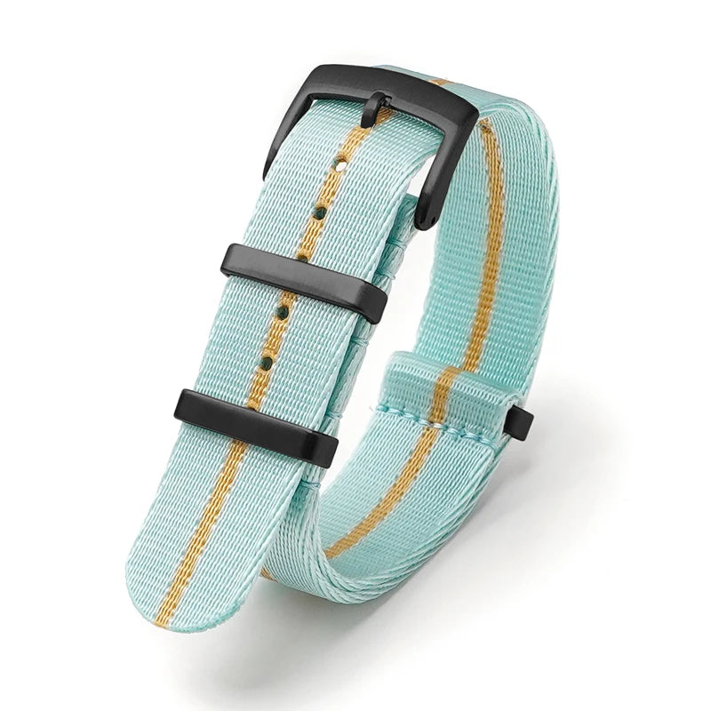 Nylon Watch Strap 24mm for Omega Seiko Mens Canvas Sport Band
