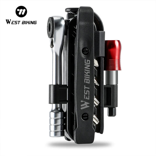 WEST BIKING 14-in-1 Bike Ratchet Multitool Kit Tyre Lever MTB Road