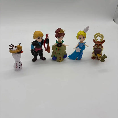 5pcs Frozen Figure Set Elsa Anna Olaf Sven Kristoff Cake Toppers