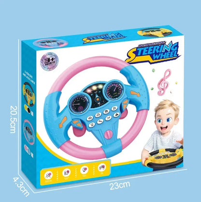 Infant Simulation Steering Wheel Toy with Lights & Sound for Stroller