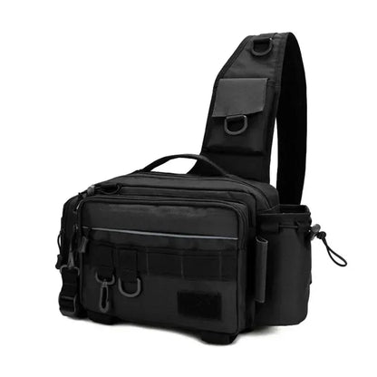 Fishing Rod Bag with Shoulder Strap Folding Tackle Storage Case Outdoor