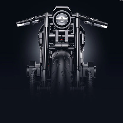 1:8 Classic Motorcycle Building Blocks MOC Technical Motorbike Model Bricks Gift