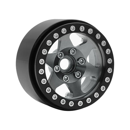 1.9" Metal 6-Spoke Beadlock Wheel Rim for 1/10 RC Crawler TRX4 SCX10 Capra D90 - EXPROTAS