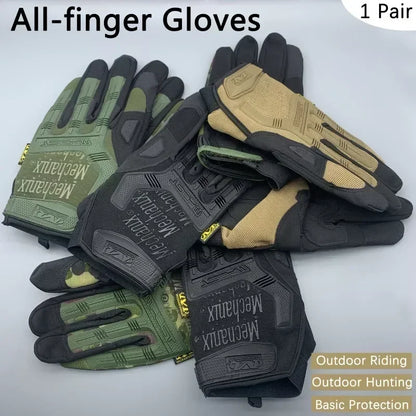 Full Finger Gloves Black Protective Work Cycling Mittens 1 Pair EXPROTAS