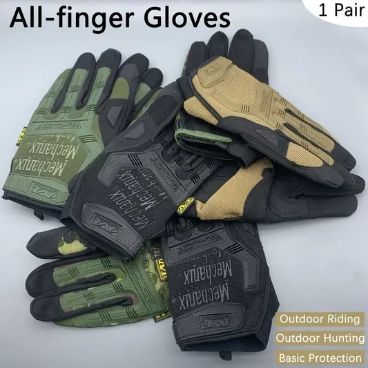 Full Finger Gloves Black Protective Work Cycling Mittens 1 Pair EXPROTAS