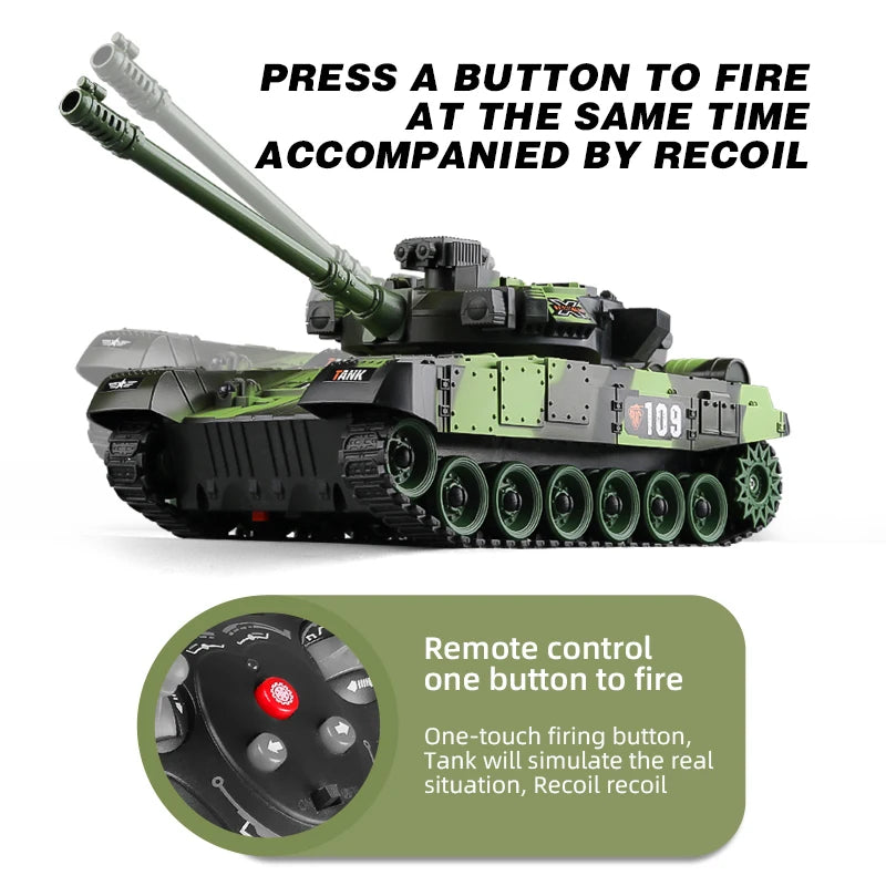 RC Tank Military War Battle United States M1 Leopard 2 Remote Control Electronic Toy Car Tactical Model Gifts for Boys Children-EXPROTAS
