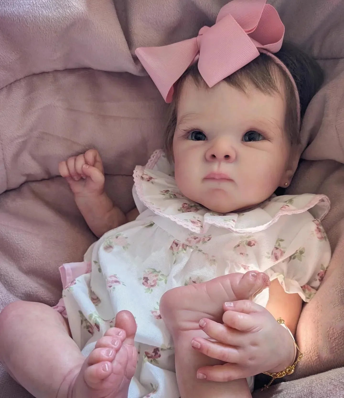 50cm Bettie Reborn Baby Doll Rooted Hair Soft Cloth Body Painted Veins Bebe