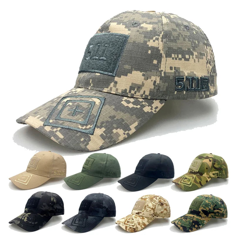 Fishing Sun Hat Camouflage Baseball Cap Breathable Outdoor Hiking Men