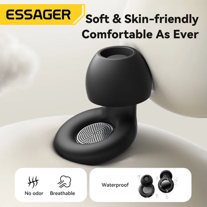 Silicone Ear Plugs Reusable Soft Noise Cancelling for Sleep Travel Work
