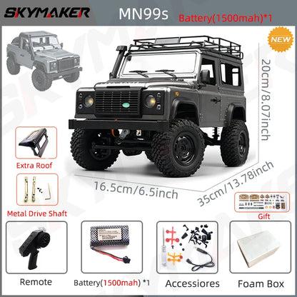 New MN99s MN98 1:12 MN Model RTR Version RC Car 2.4G 4WD RC Rock Crawler Defender Remote Control Car 1/12 RC Truck Cars Toys-EXPROTAS