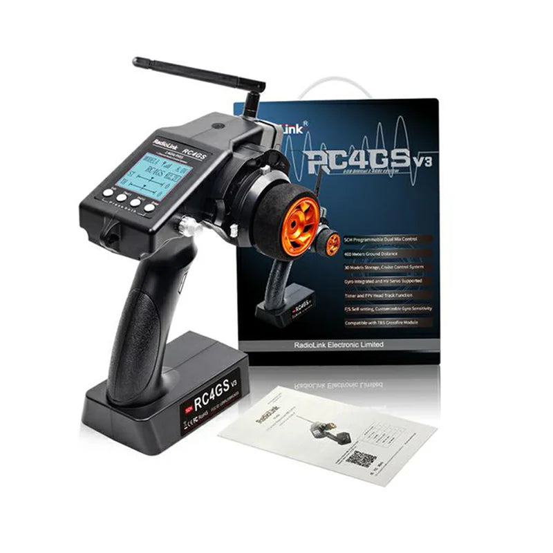 RadioLink RC4GS V3 2.4G 4CH 5CH 7CH 400M Distance Remote Controller Transmitter  R6Fg Gyro Inside Receiver for RC Car Boat-EXPROTAS